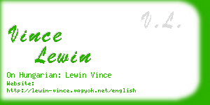 vince lewin business card